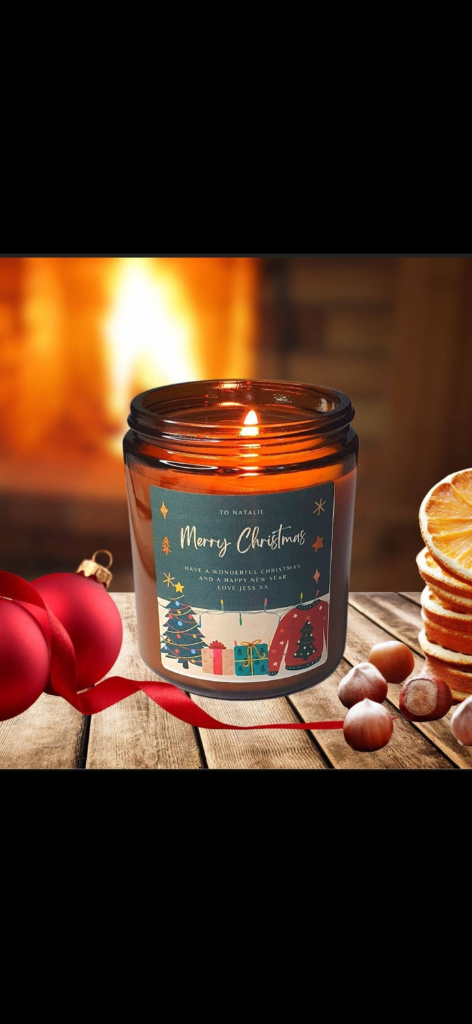 Merry Christmas Apothecary Candle