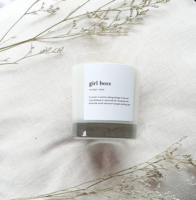 Girl Boss Dictionary Candle
