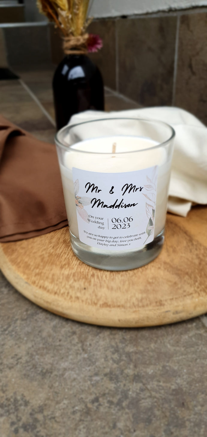 Mr & Mrs  Wedding candle