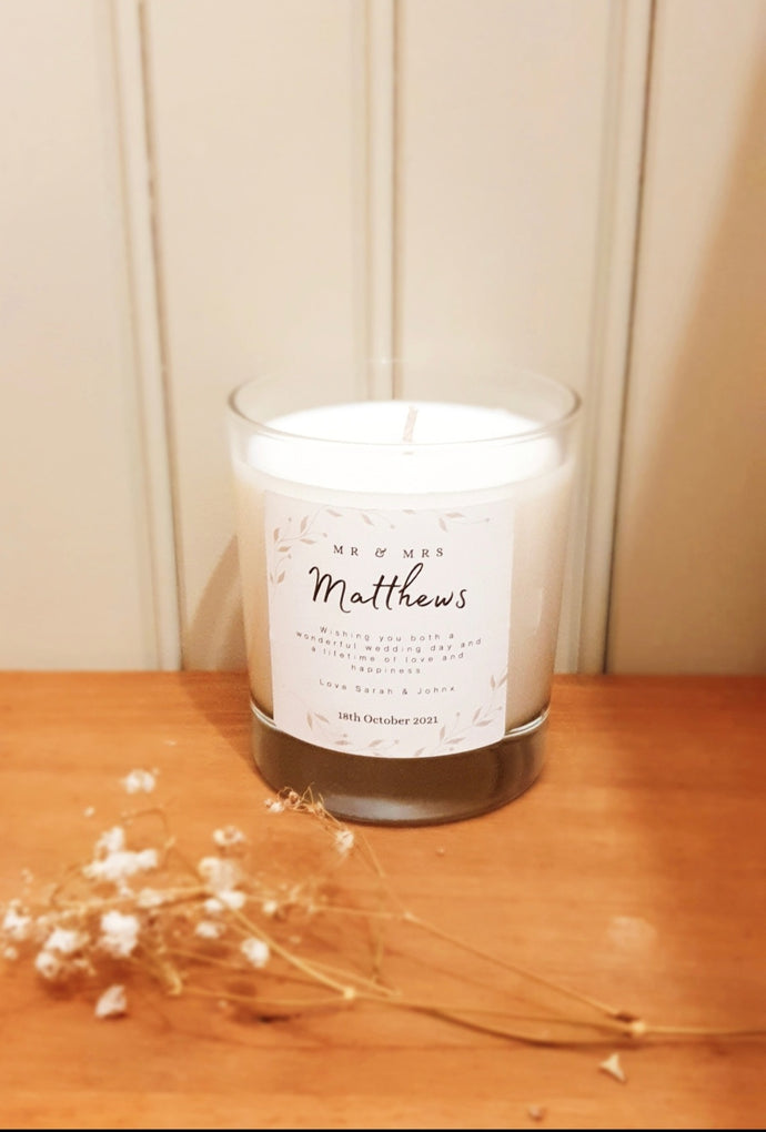 Mr & Mrs natural Candle gift